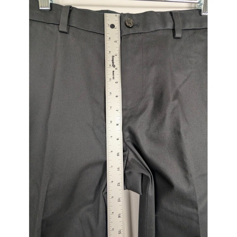 Brooks Brothers Chinos Mens 32x32 Black Advantage Stretch Pants Straight Flat - Picture 4 of 8